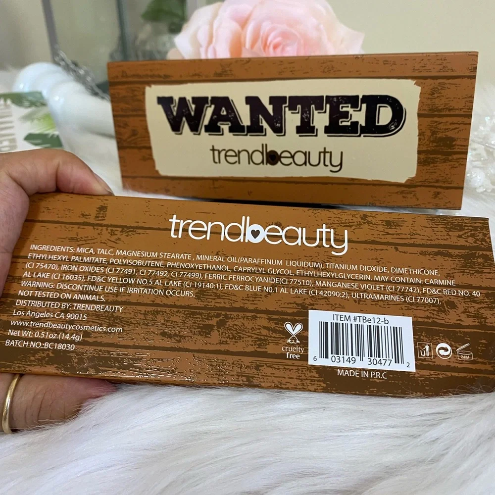 TRENDBEAUTY WANTED EYESHADOW PALETTE 12 COLORS 0.51 oz